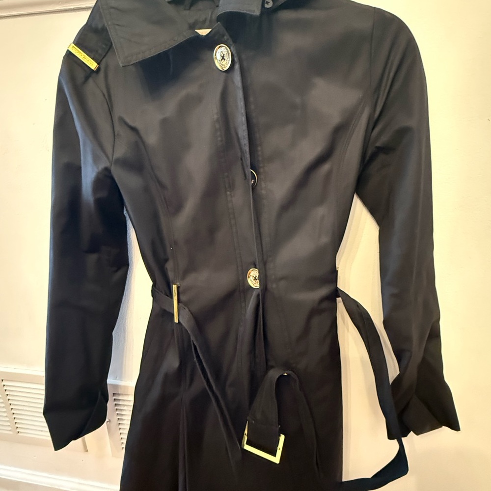 Michael Kors Black Coat with Gold Details